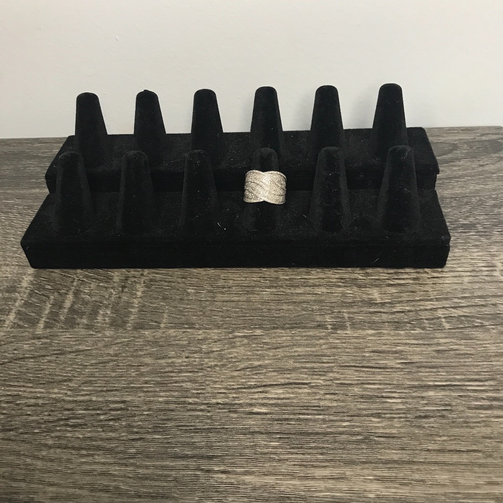 Effy 925 Silver Diamond Ring